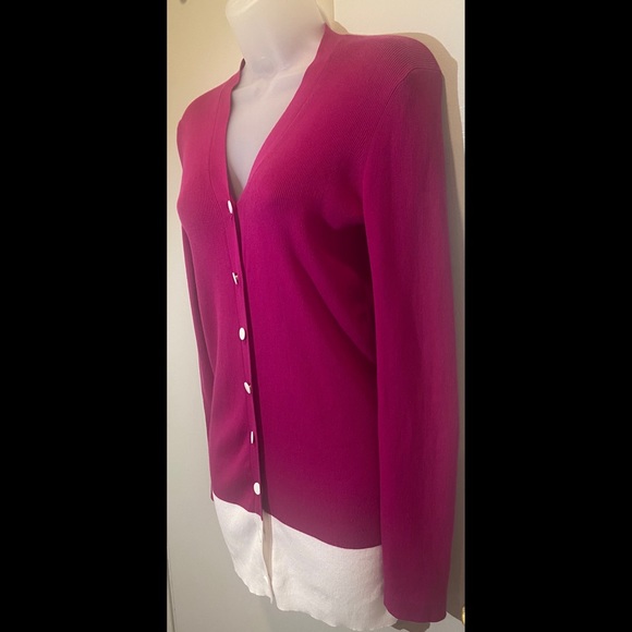 Chris Benz Colorblock Cardigan Sweater size L Cotton - Picture 2 of 4